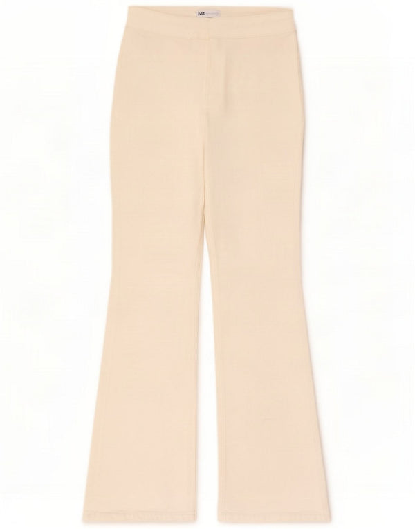 Zara Damen High Waist Flared Jeans EU 42 Large W32 L34 Weiß
