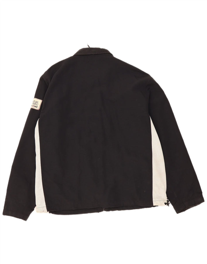Murphy & Nye Herren-Regenjacke mit Grafik, UK 40, Größe L, schwarzes Colourblock-Nylon