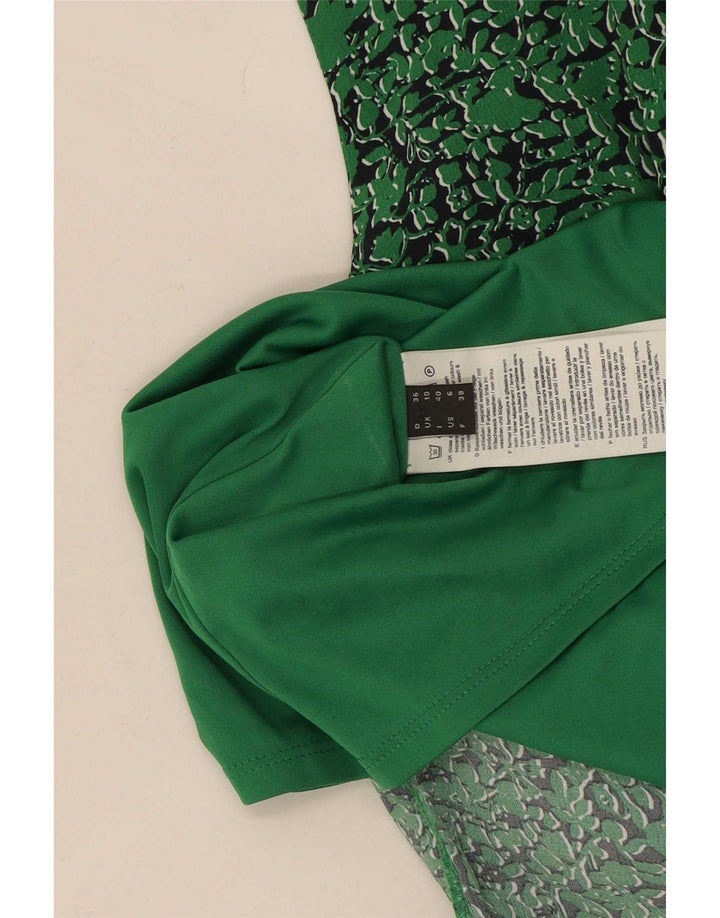 Esprit Damen-Kleid mit abstraktem Muster, ärmellos, Gr. 10, Grün
