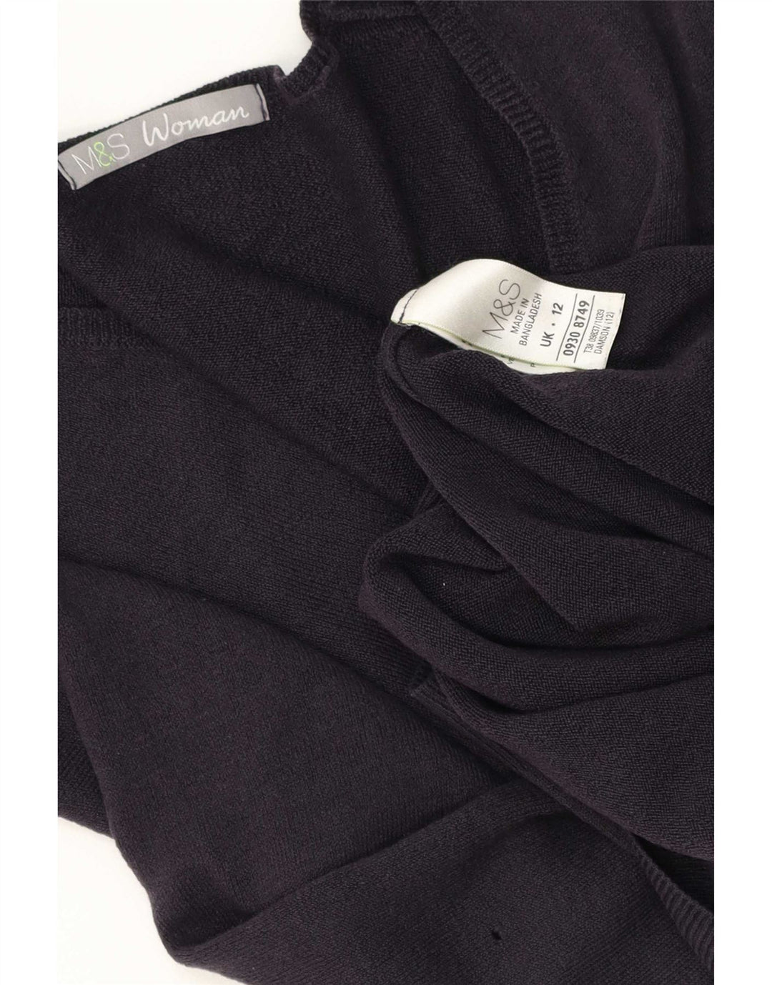 Marks & Spencer Damen-Pullover mit V-Ausschnitt, Gr. 12, Mittelblau, Acryl