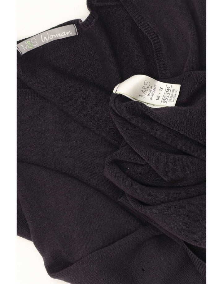 Marks & Spencer Damen-Pullover mit V-Ausschnitt, Gr. 12, Mittelblau, Acryl