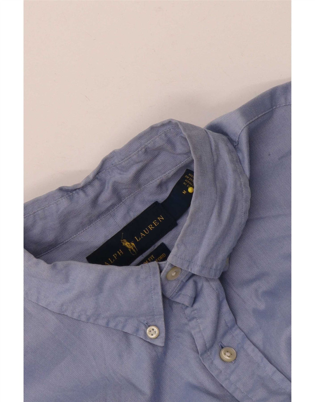 Ralph Lauren Herren-Slim-Fit-Hemd aus mittelblauer Baumwolle