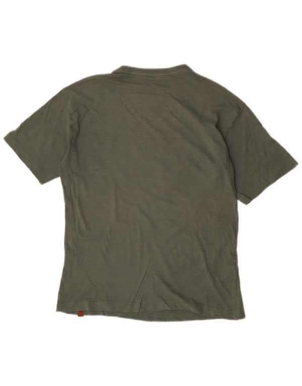 Benetton Jungen-T-Shirt mit Grafik, 13–14 Jahre, 3XL, Khaki, Baumwolle