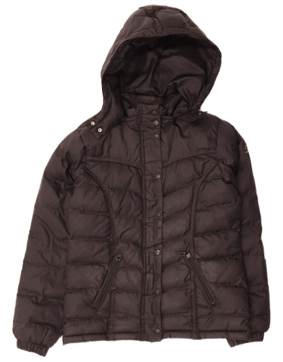 Lee Damen-Kapuzen-Übergröße, gepolsterte Jacke, UK 6, XS, Schwarz, Polyamid