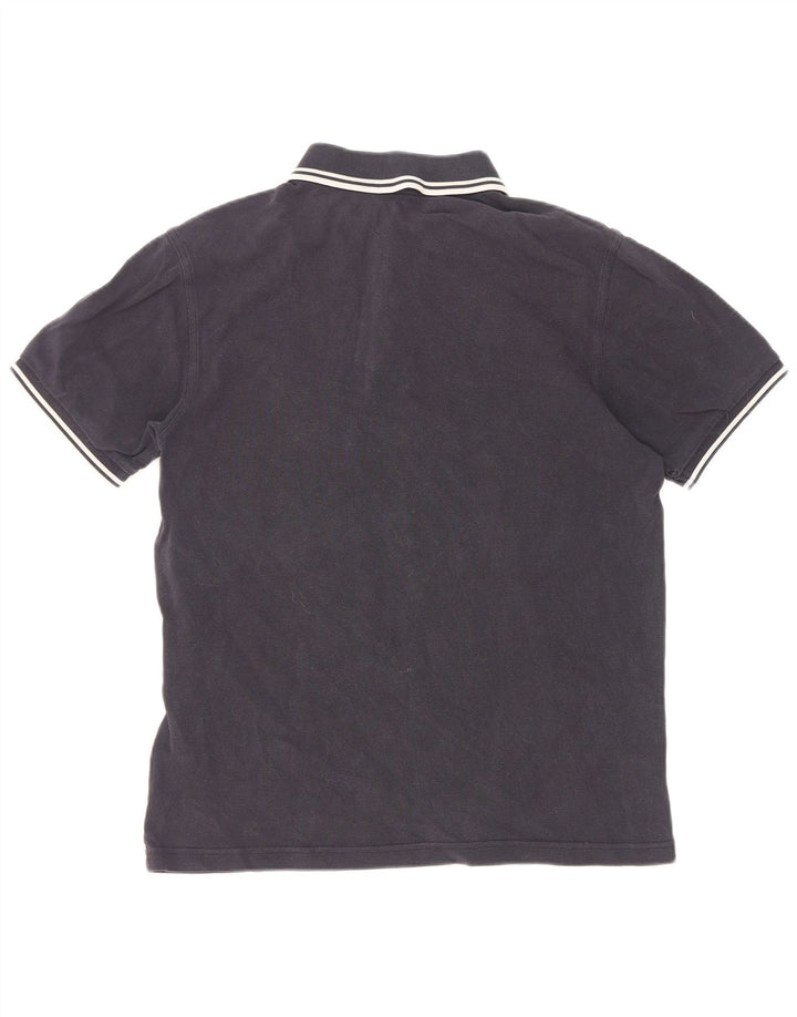 Fred Perry Herren-Poloshirt aus mittelblauer, gestreifter Baumwolle