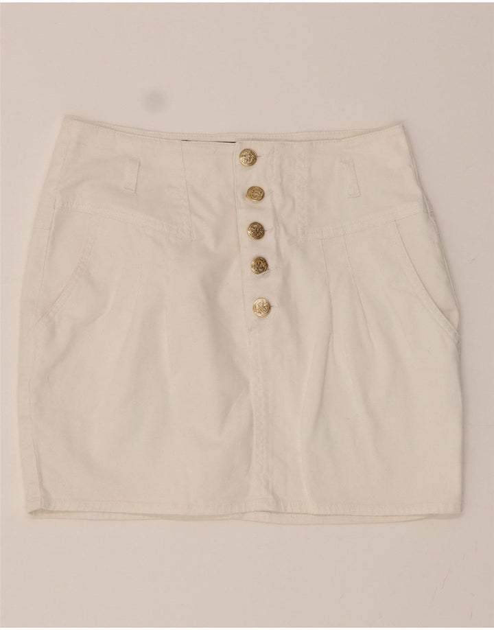 ZARA Womens Denim Skirt EU 40 Medium W28  White Vintage Zara and Second-Hand Zara from Messina Hembry 
