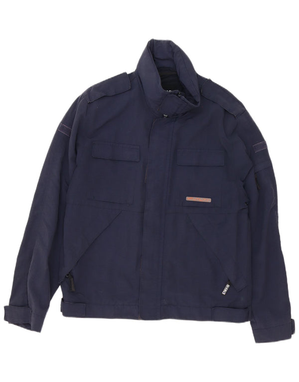 Gas Herren Utility Jacke UK 36 Small Marineblau Polyester