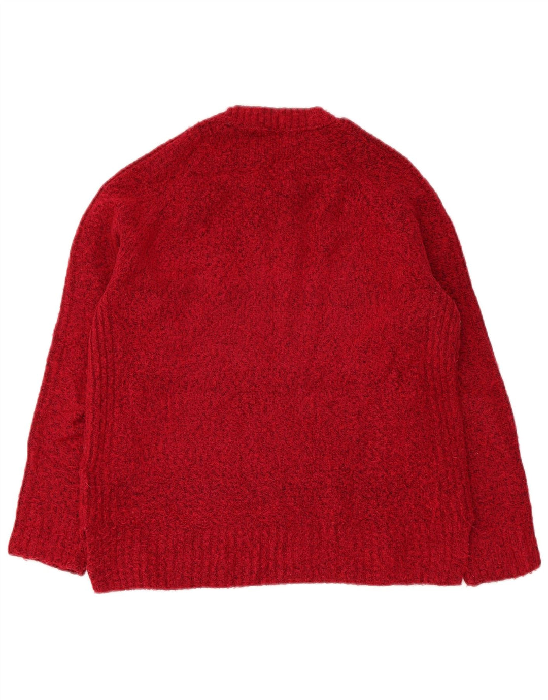Marks & Spencer Damen-Pullover, übergroß, Rundhalsausschnitt, Gr. 10, Größe S, Rot