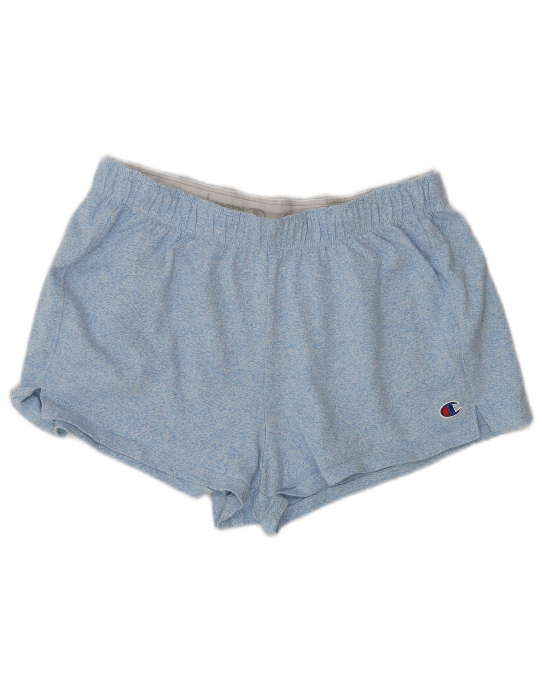 Champion Damen Sportshorts UK 12 Mittelblau gefleckte Baumwolle