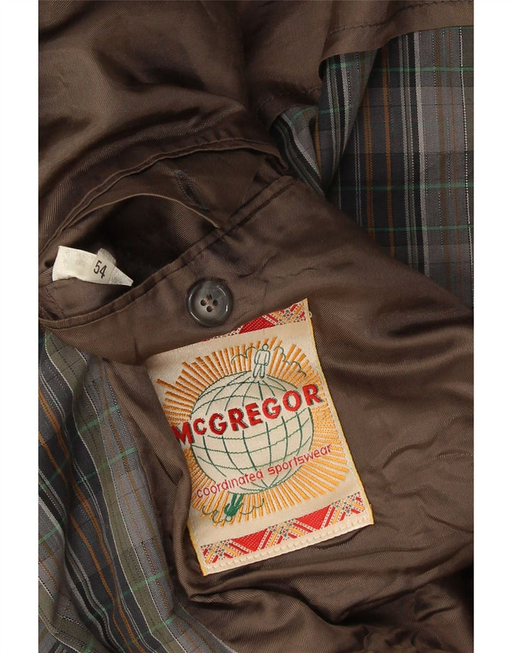 MC Gregor Herren-Blazer mit 2 Knöpfen, EU 54, 2XL, grau karierte Baumwolle