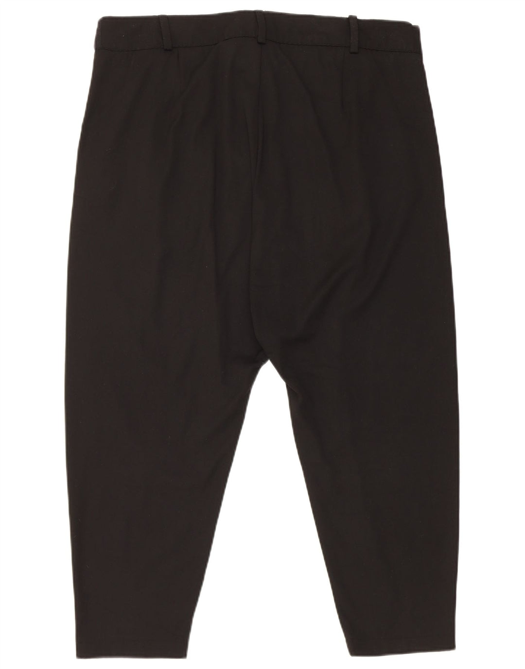 Zara Damen Caprihose mit tiefem Schritt, XL, W36, L19, Schwarz, Polyester
