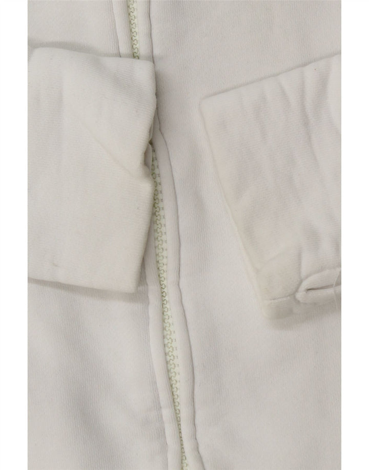 Bench Womens Crop Graphic Trainingsanzug Top Jacke UK 10 Small Weiße Baumwolle