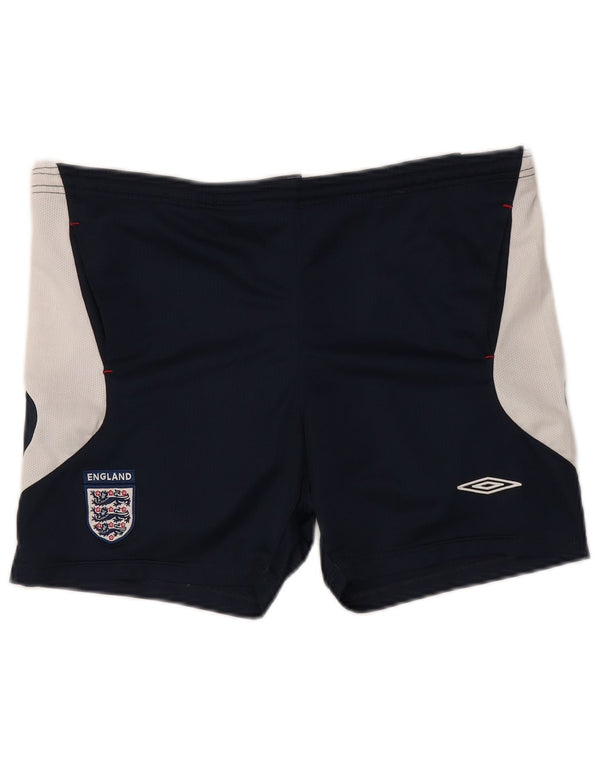 Umbro England-Sportshorts für Herren, Größe S, Marineblau, Farbblock-Polyester