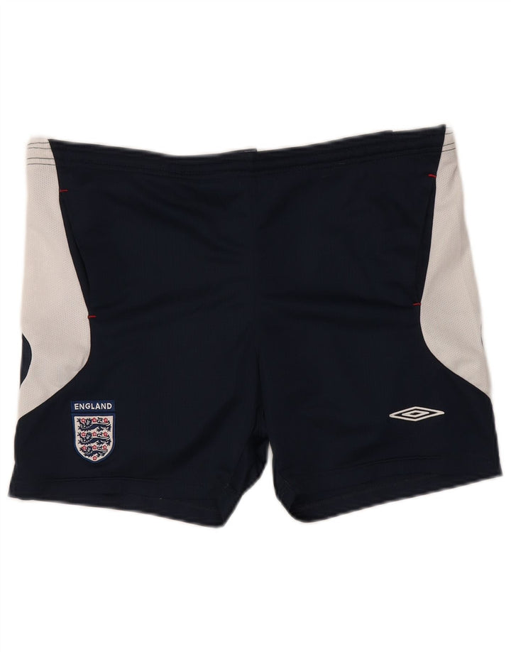 Umbro England-Sportshorts für Herren, Größe S, Marineblau, Farbblock-Polyester