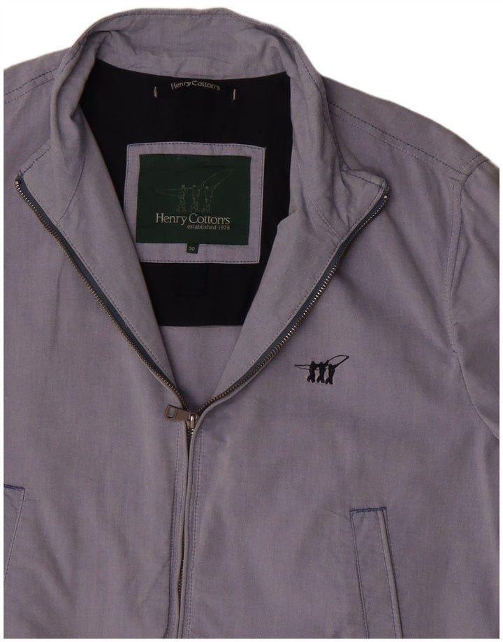 Henry Cottons Herren Bomberjacke IT 50 Large Lila Baumwolle