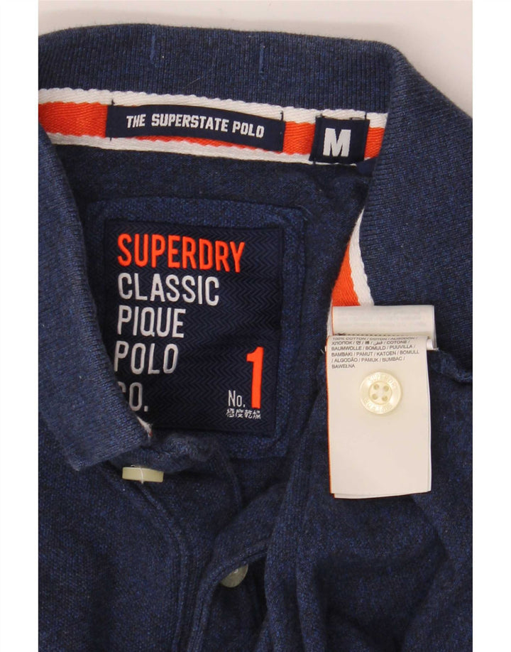 Superdry Herren-Poloshirt aus Baumwolle in Mittelblau mit Grafik