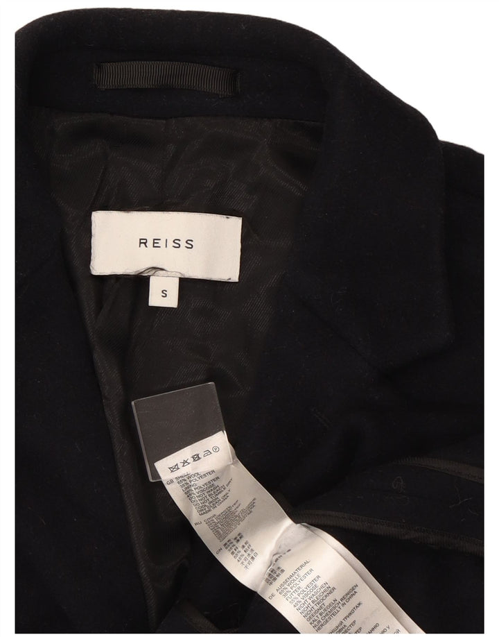 Reiss Herrenmantel UK 36 Small Marineblaue Wolle