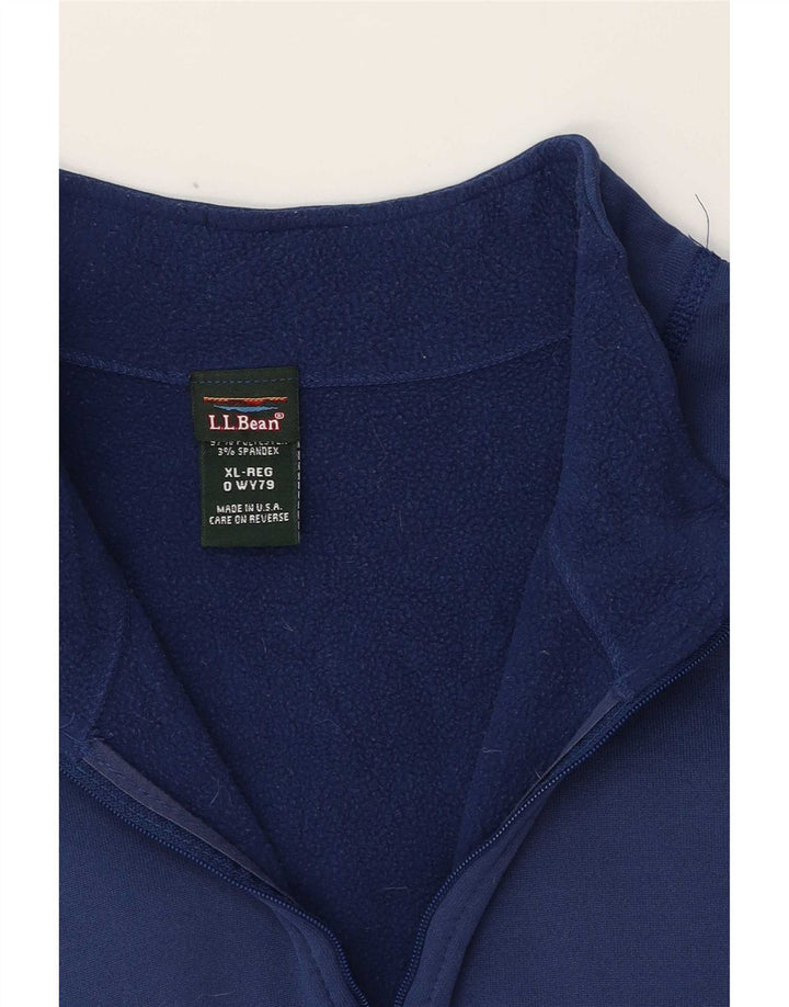 L.L.Bean Herren-Sweatshirt mit Reißverschluss am Hals, XL, Blau, Polyester
