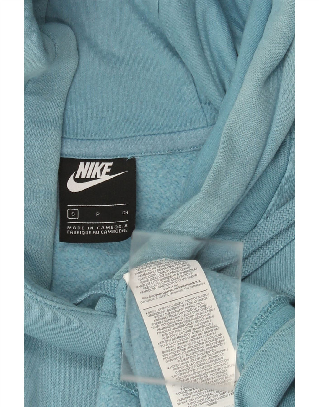 Nike Herren Kapuzenpullover, klein, blau, Baumwolle, Sport