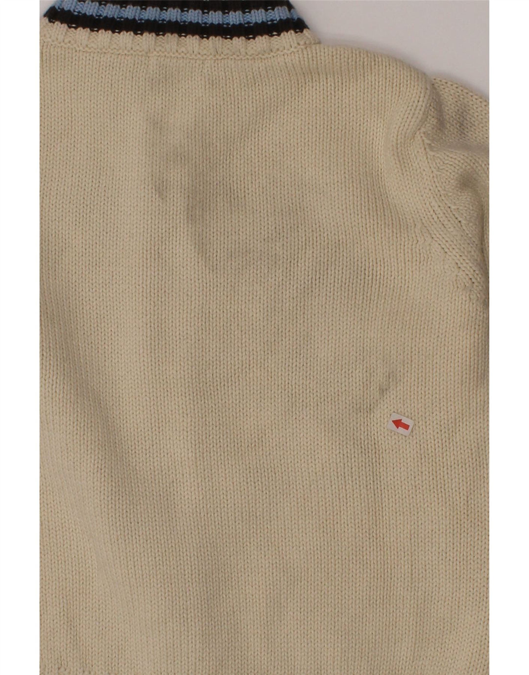Benetton Jungen-Cardigan mit Grafik, 3–4 Jahre, Beige