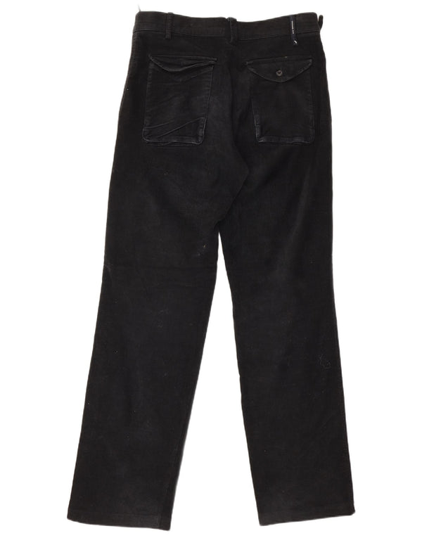 Trussardi Herren gerade Chinohose IT 48 Medium W32 L33 Schwarz Baumwolle