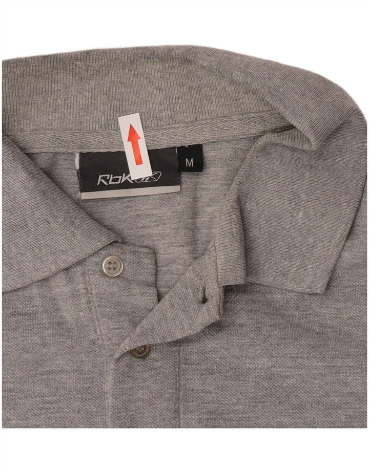 Reebok Herren-Poloshirt aus mittelgrauer Baumwolle