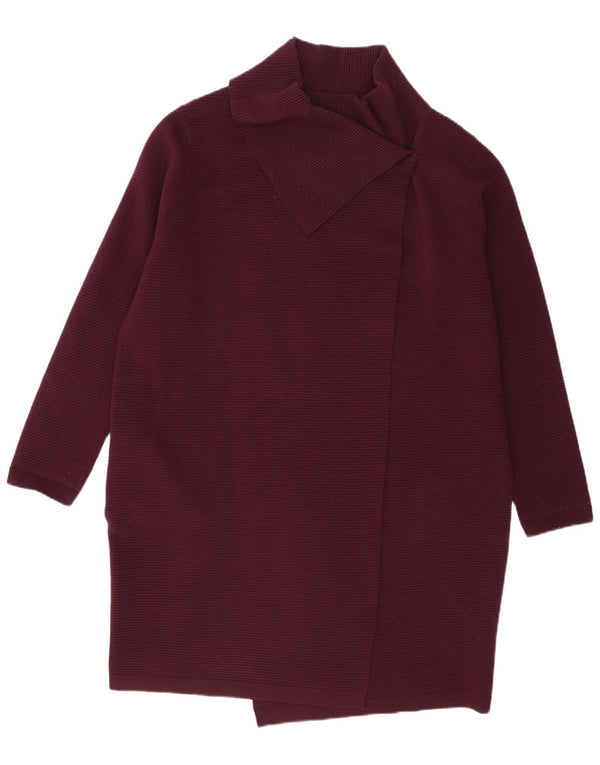 Phase Eight Womens Oversized Longline Cardigan Sweater UK 12 Medium Maroon