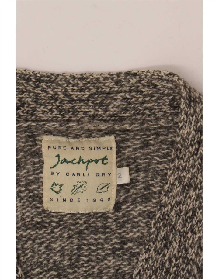 Jackpot Herren-Strickjacke, groß, grau gefleckt