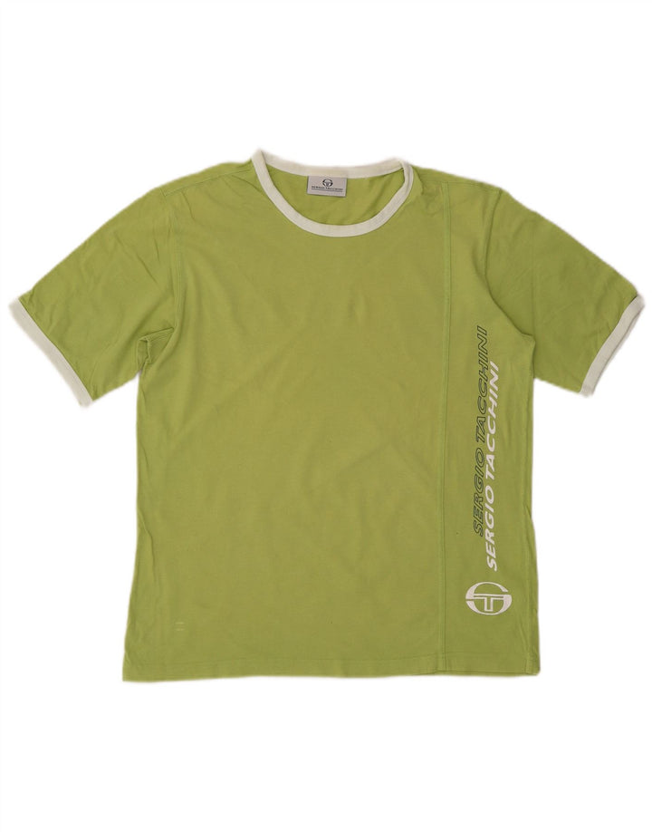 SERGIO TACCHINI Herren-T-Shirt mit Grafik, groß, grüne Baumwolle