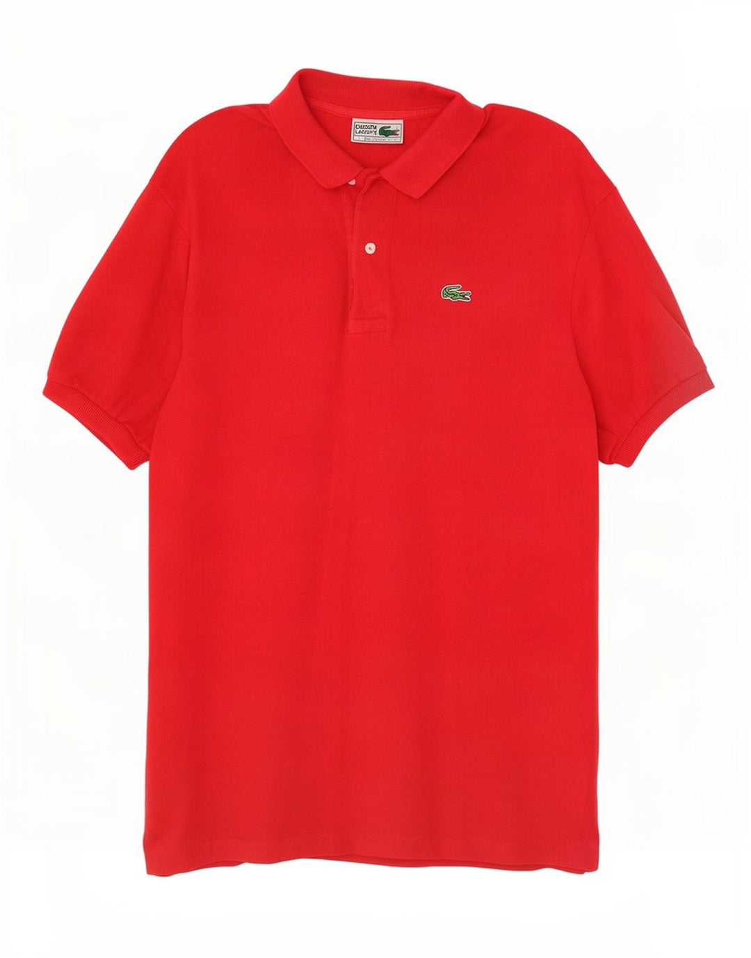 Lacoste Herren-Poloshirt, Größe 7 2XL, rote Baumwolle