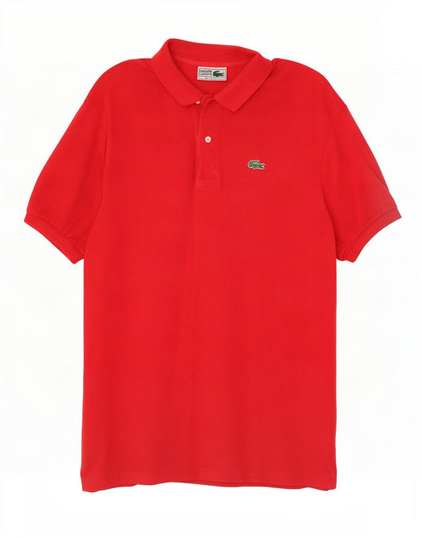 Lacoste Herren-Poloshirt, Größe 7 2XL, rote Baumwolle