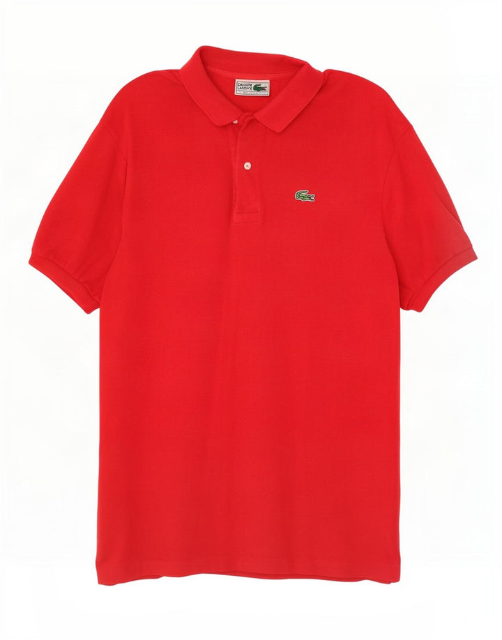 Lacoste Herren-Poloshirt, Größe 7 2XL, rote Baumwolle