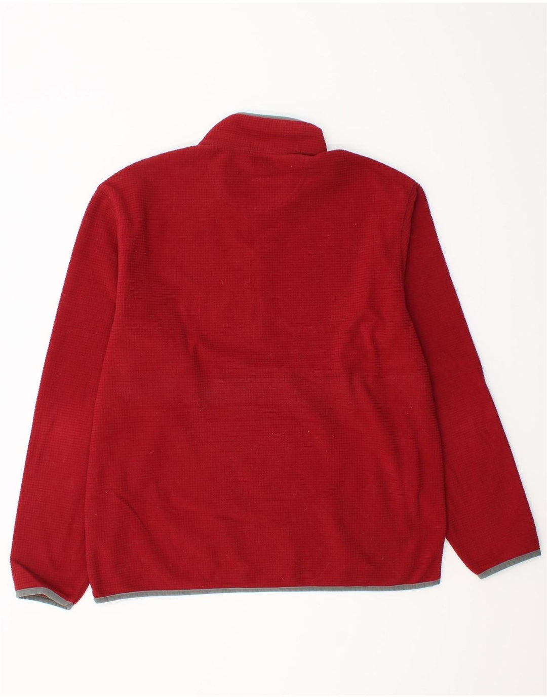 EDDIE BAUER Herren-Sweatshirt mit Reißverschluss am Hals, Mittelrotes Polyester