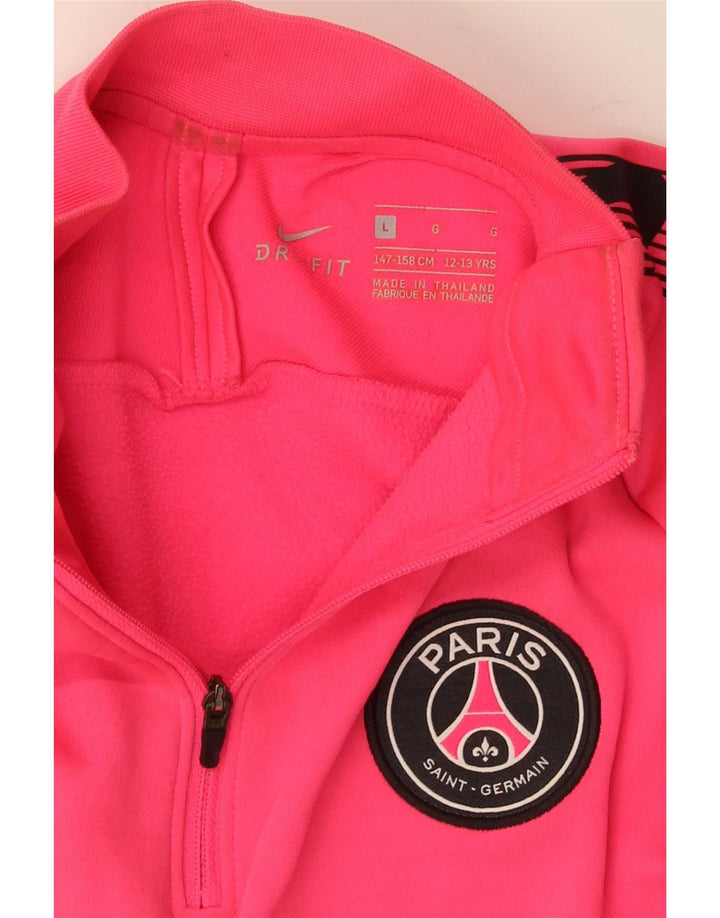 Nike Mädchen-Trainingsanzug mit grafischem Pullover, 12–13 Jahre, Größe L, Rosa