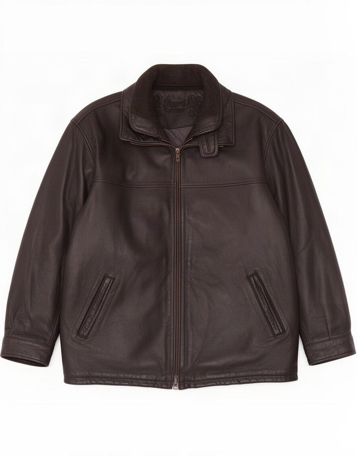 Rover & Lake Herren Ledermantel IT 52 XL Braun