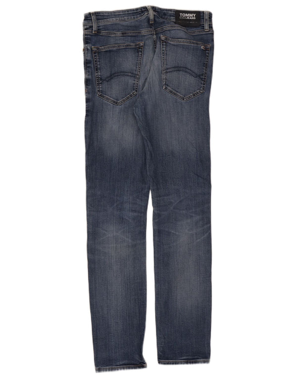 Tommy Hilfiger Herren Skinny Jeans W31 L32 Blaue Baumwolle