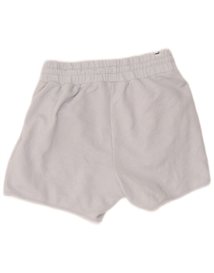 Puma Damen Sportshorts UK 12 Mittelblaue Baumwolle