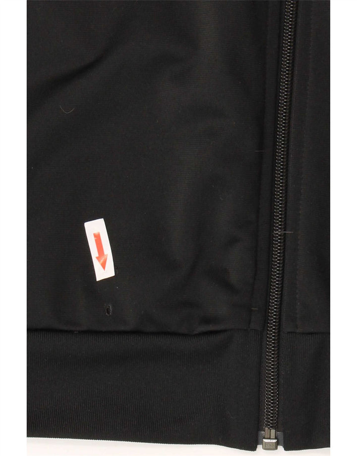 Adidas Herren-Trainingsanzug-Top-Jacke aus mittelschwarzem Polyester