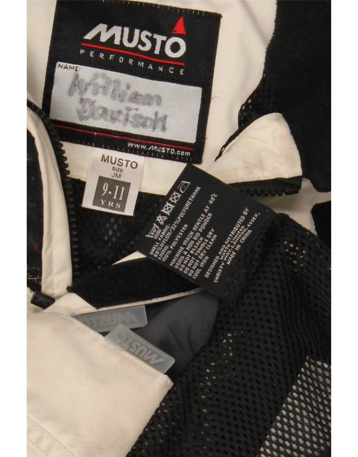 Musto wasserdichte Jacke mit Kapuze für Jungen, 9–10 Jahre, Schwarz, Farbblock