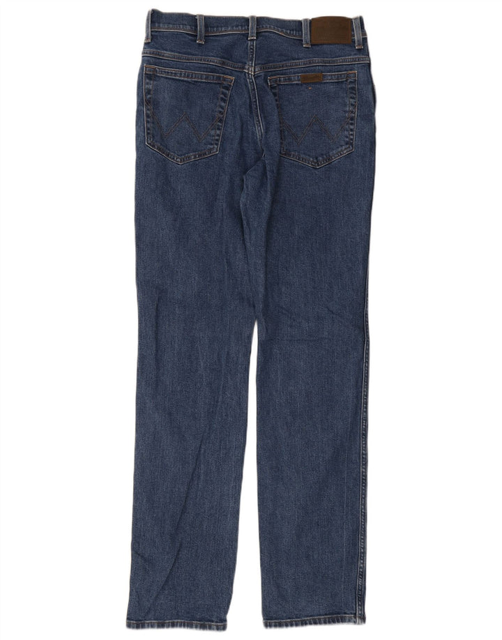Wrangler Herren Straight Jeans W34 L34 Blaue Baumwolle