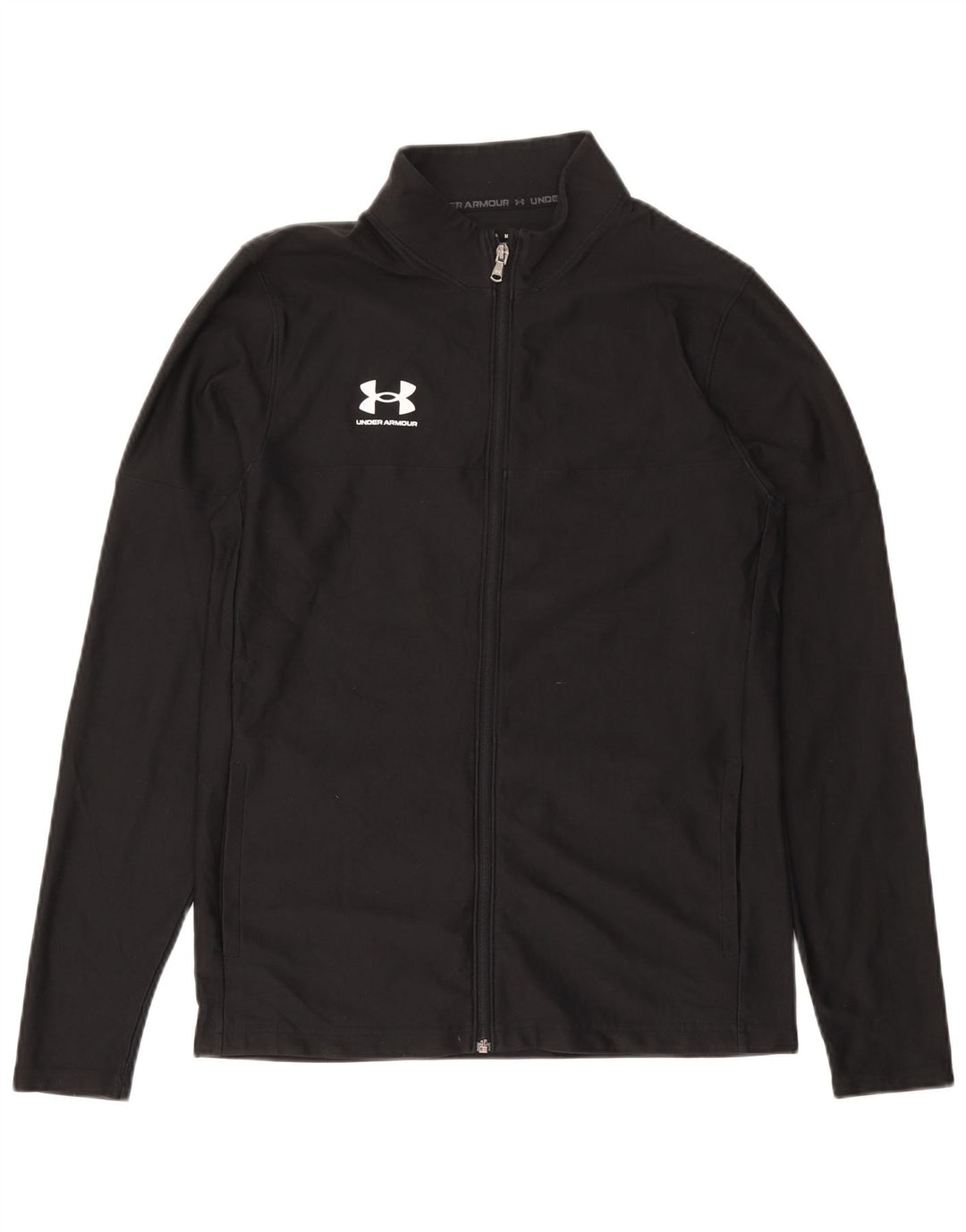 Under Armour Herren-Trainingsanzug-Top-Jacke aus mittelschwarzem Polyester