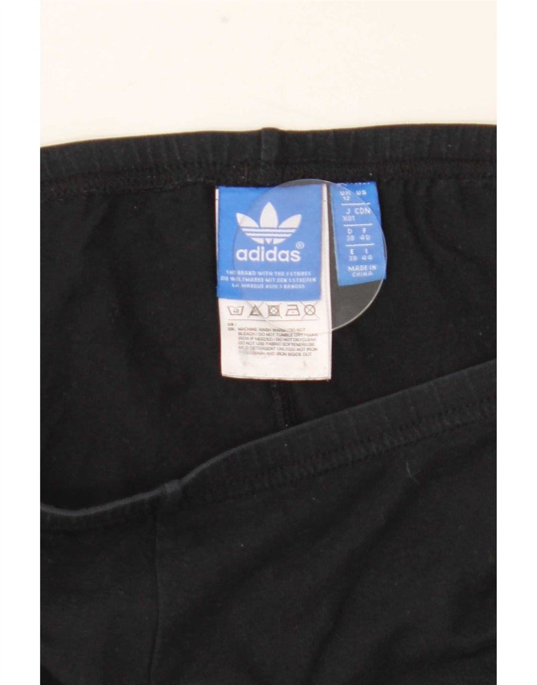 Adidas Damen Graphic Leggings UK 12 Mittelschwarze Baumwolle