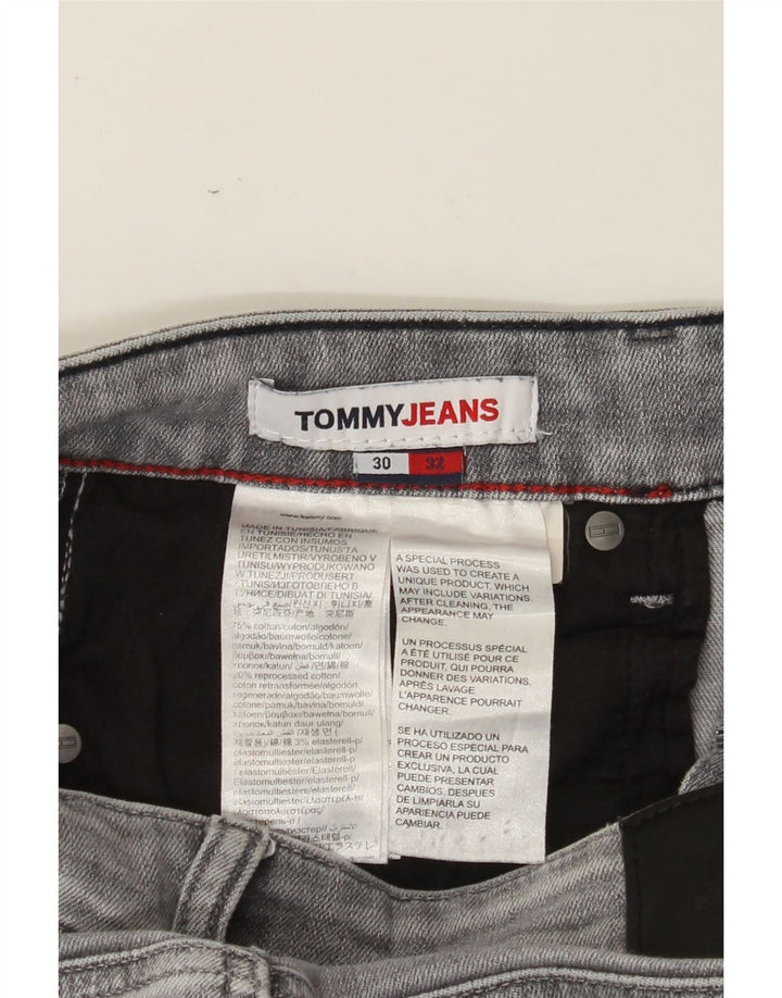 TOMMY HILFIGER Herren Scanton Slim Jeans W30 L32 Graue Baumwolle