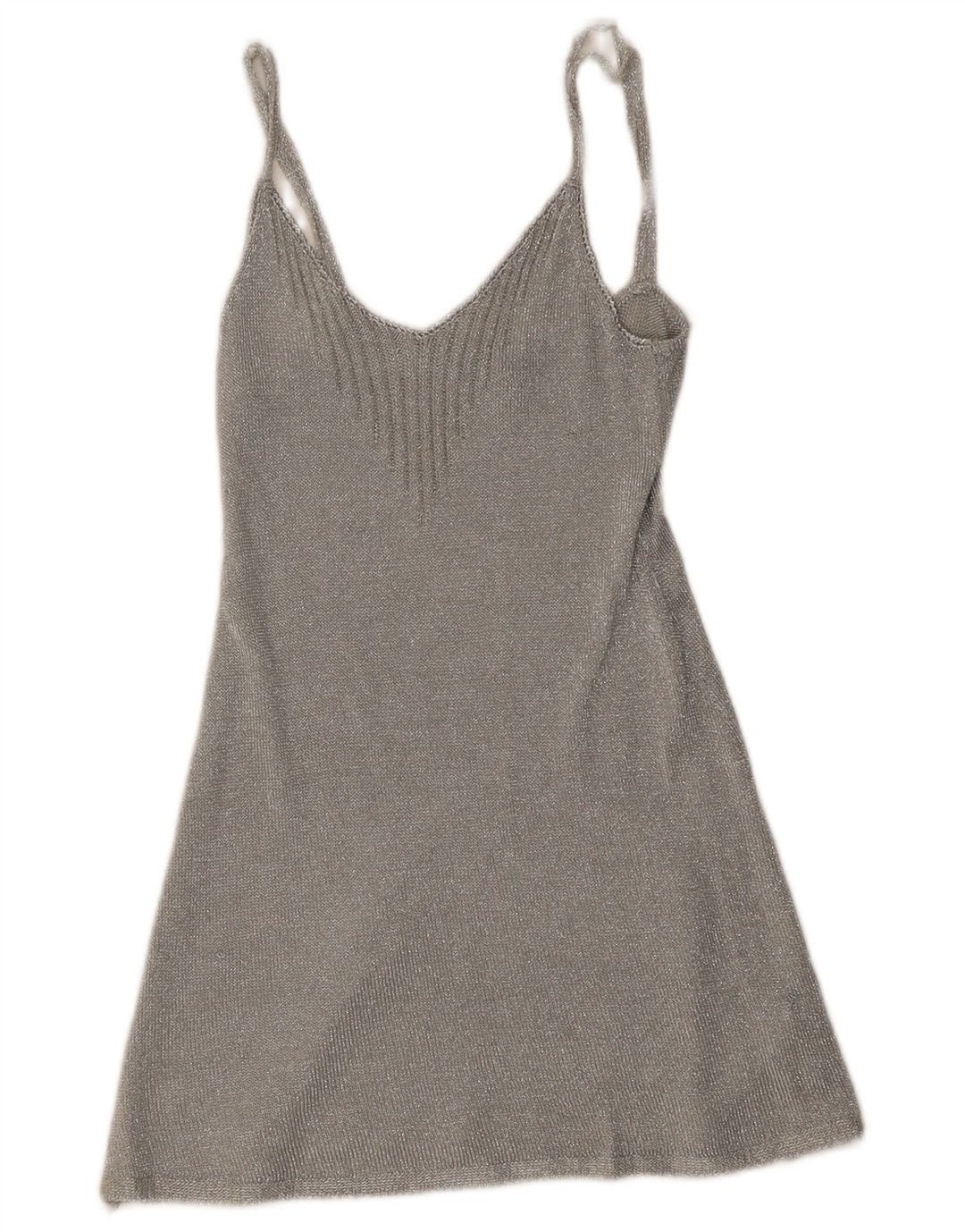 Topshop Damen Slip Dress UK 8 Small Silber Viskose