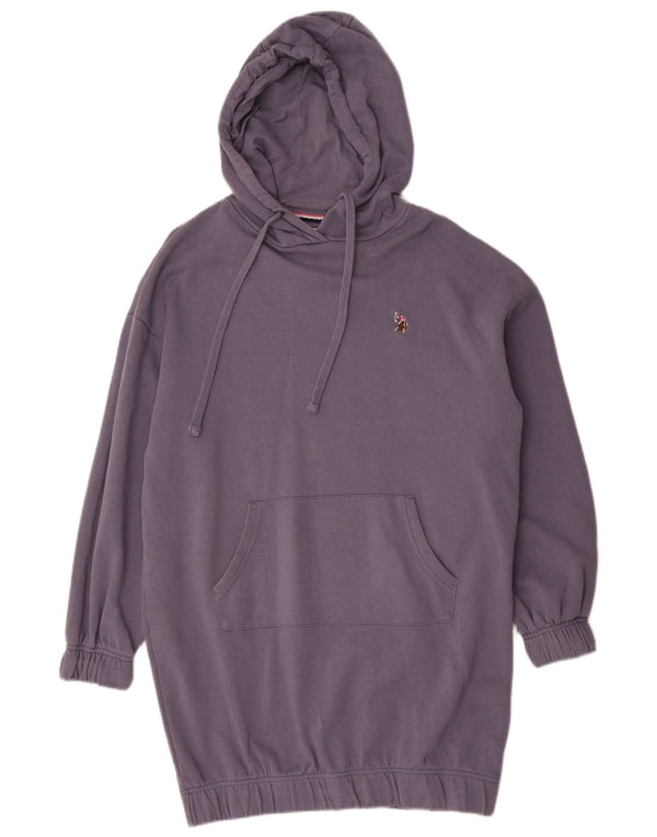 U.S. Polo Assn. Übergroßes Hoodie-Kleid für Damen, UK 6 XS, marineblaue Baumwolle