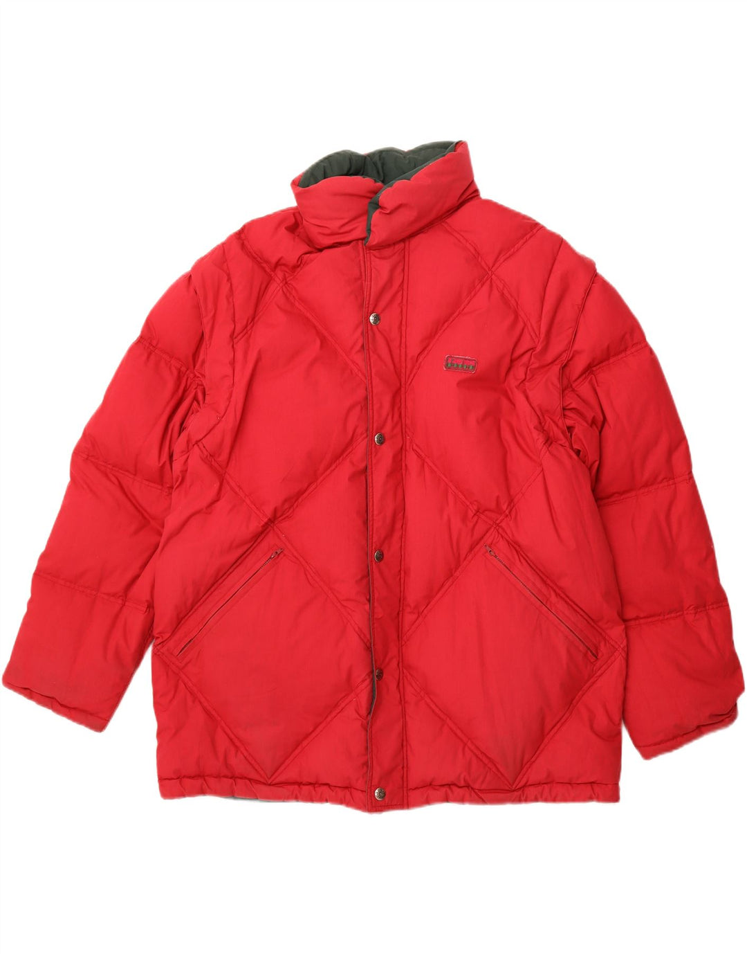 DIADORA Damen Loose Fit Reversible Wattierte Jacke UK 16 Large Rot