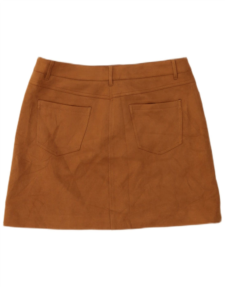 Marks & Spencer Damen Minirock UK 14 Large W34 Beige Polyester