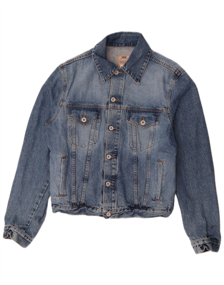 Vintage Herren Jeansjacke UK 38 Mittelblaue Baumwolle