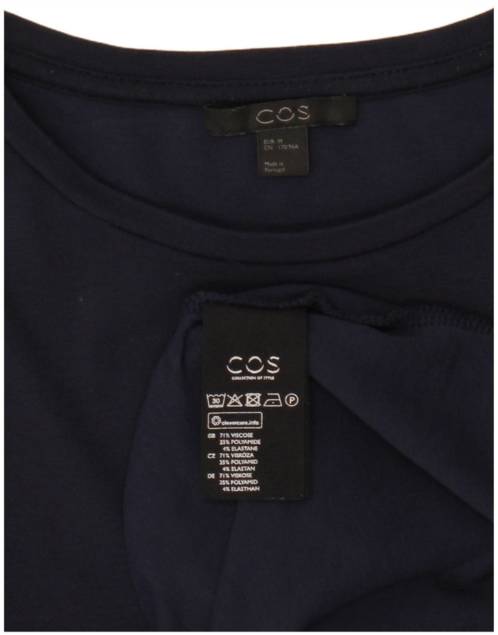 Cos Damen Zeltkleid UK 14 Medium Marineblau Viskose