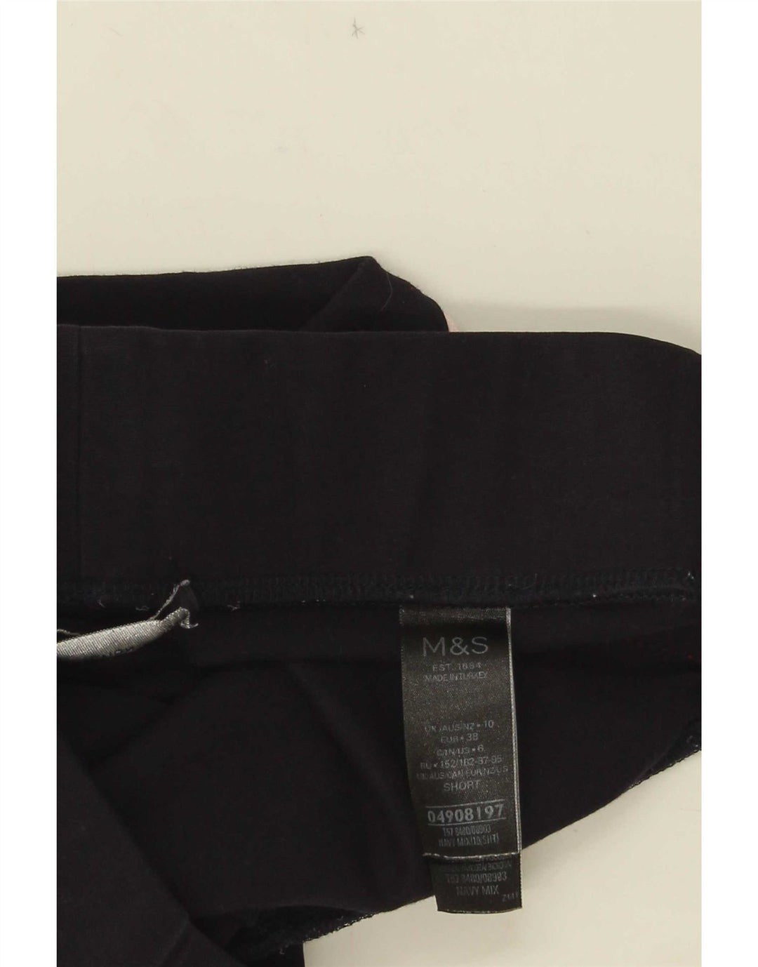 Marks & Spencer Damen Leggings UK 10 Small Marineblau Colourblock Viskose